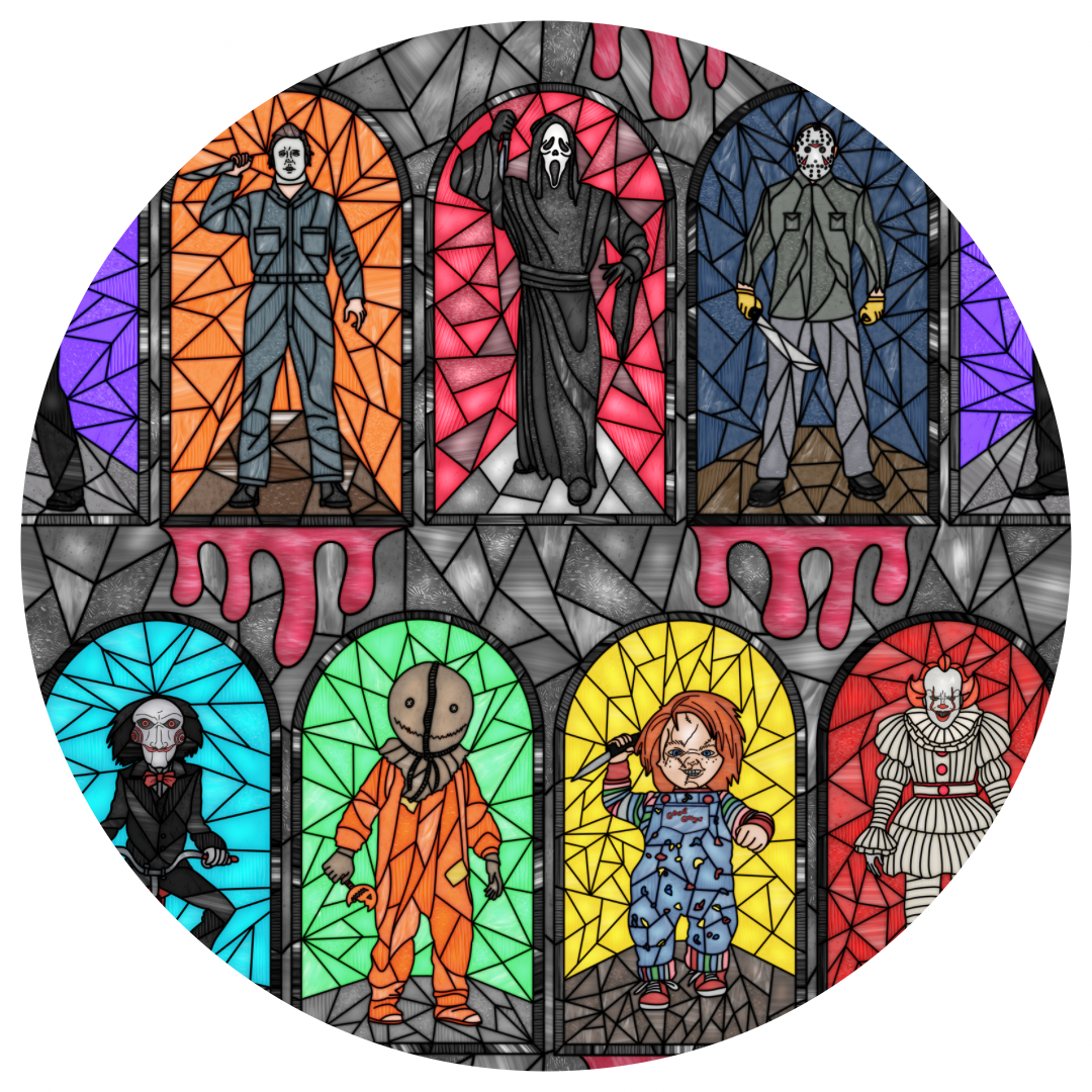 Stained Glass Horror Zip