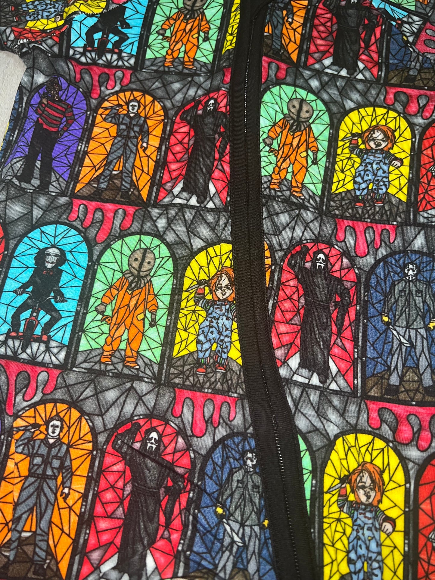 Stained Glass Horror Zip