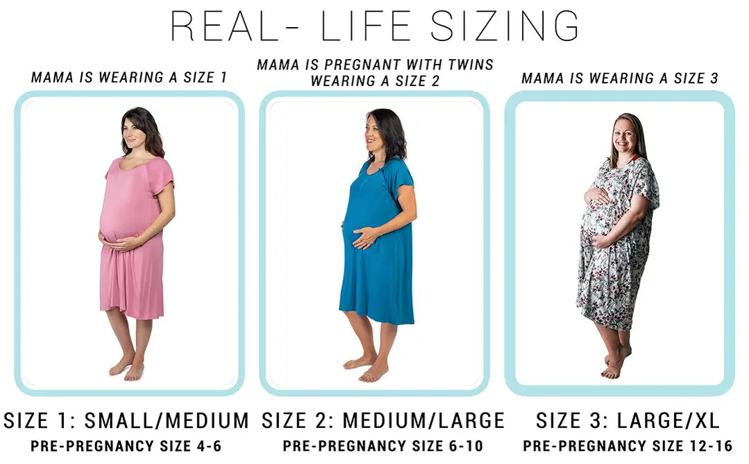 Wild Child Floral Maternity Mommy Labor and Delivery/ Nursing Gown