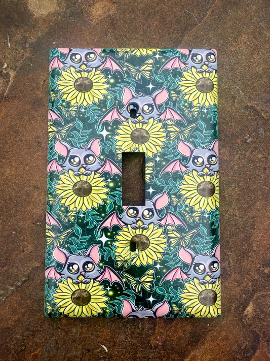 Sunflower bat light switch / outlet cover