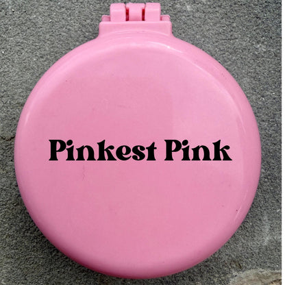 Personalized compact hair brush with mirror
