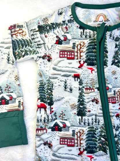 Winter Wonderland Bamboo Viscose Zip