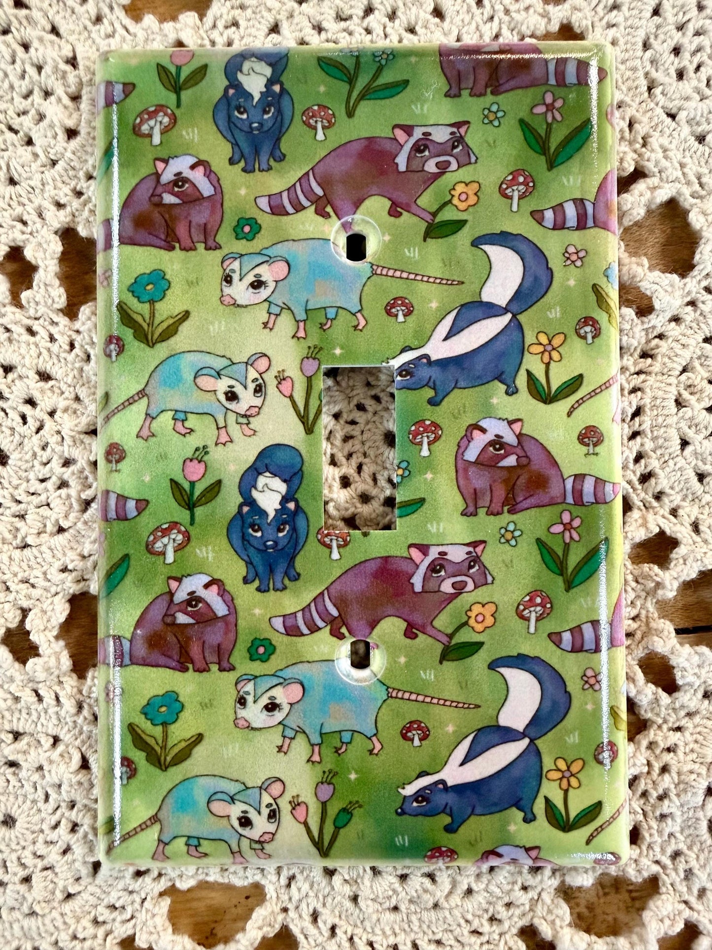 Trashy Animals switch/outlet cover