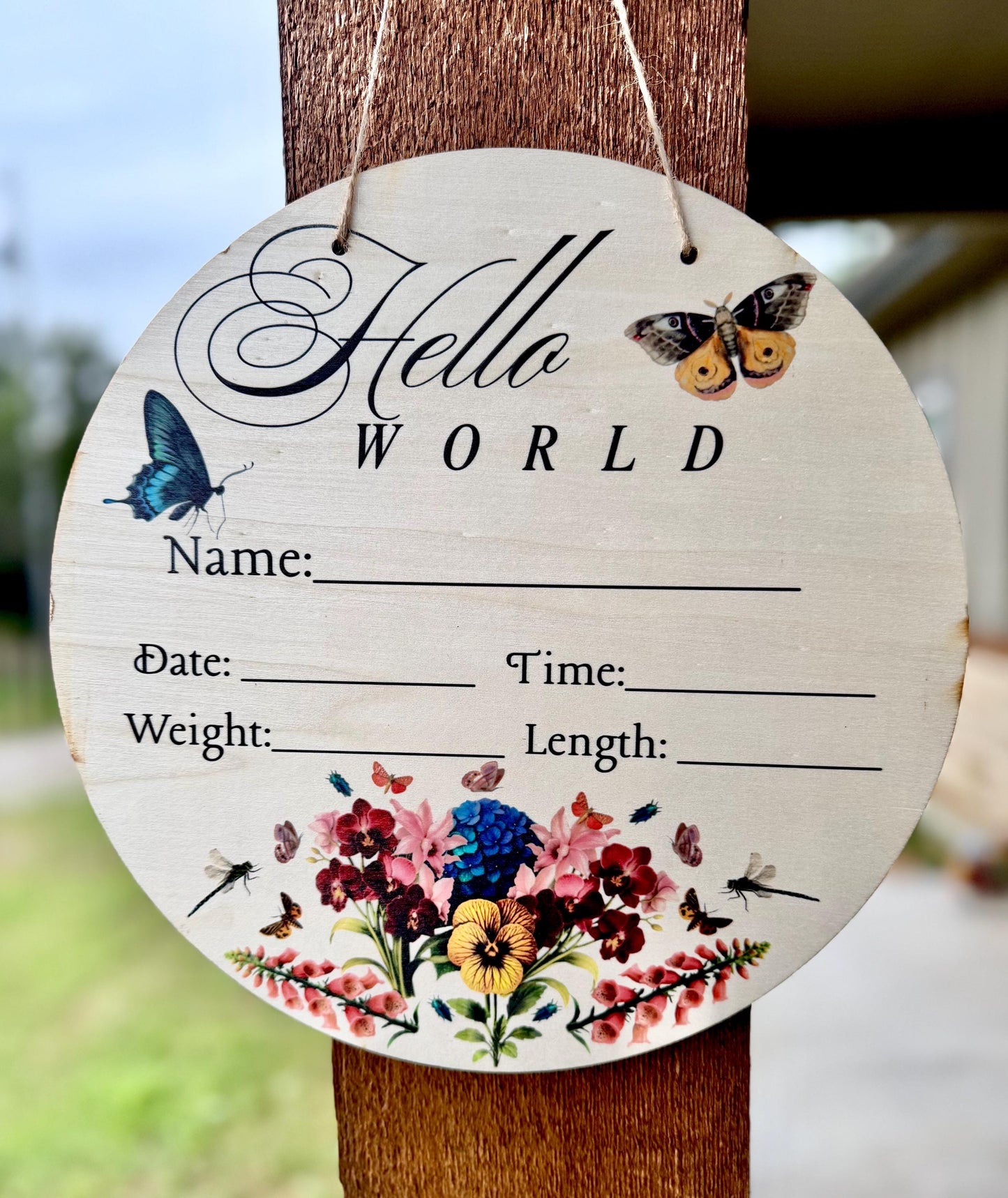 Personalizable 12” Birth Announcement Sign