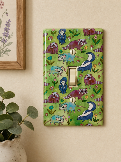 Trashy Animals switch/outlet cover