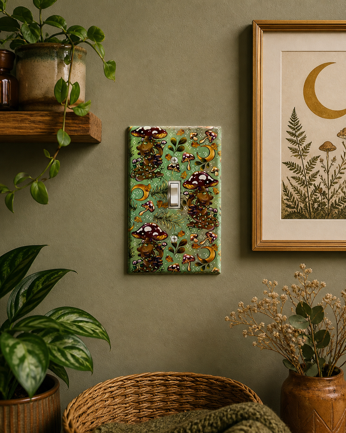 GORGEOUS cottagecore goddess light switch / outlet cover