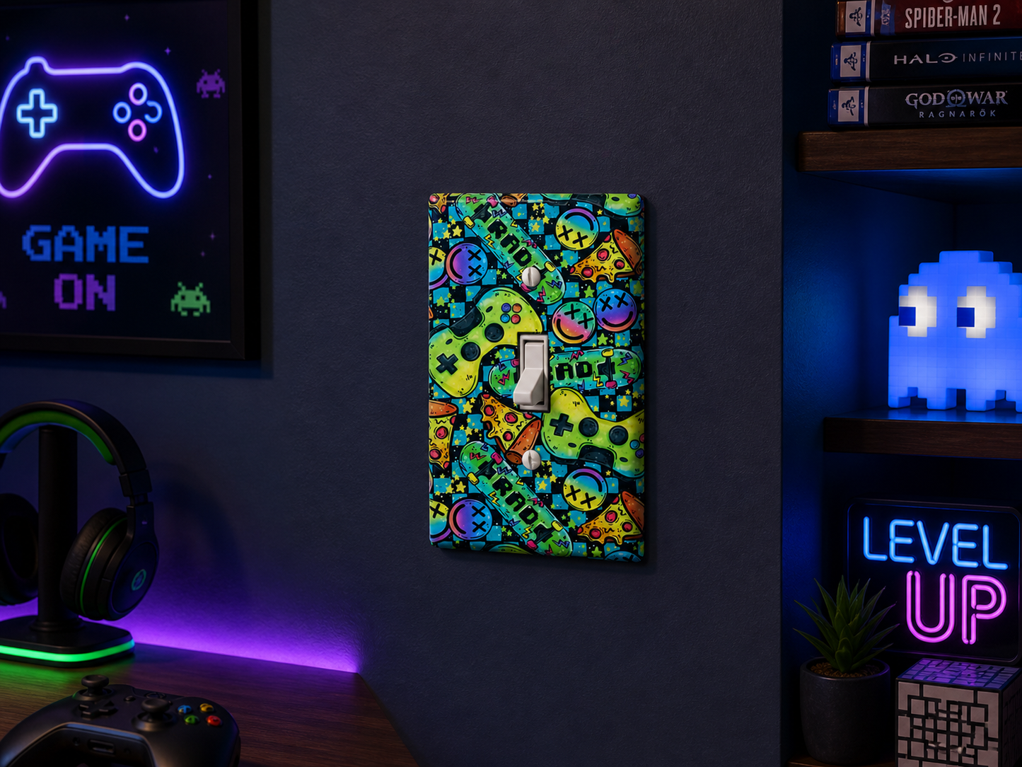 Gamer light switch / outlet cover