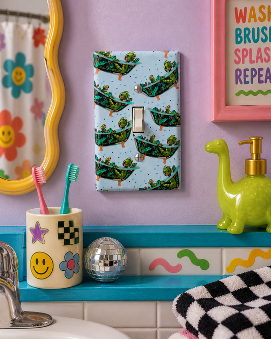 Bathing cryptid light switch / outlet cover