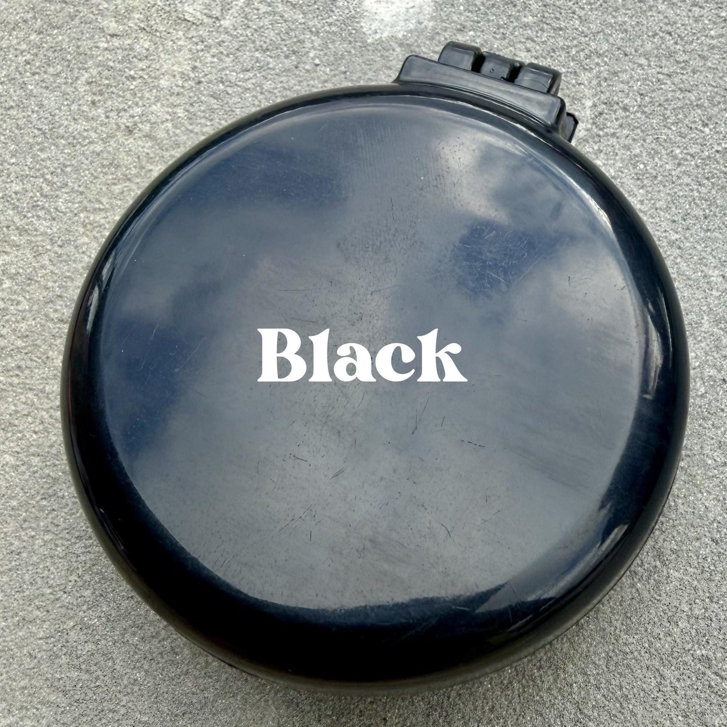 Personalized compact hair brush with mirror