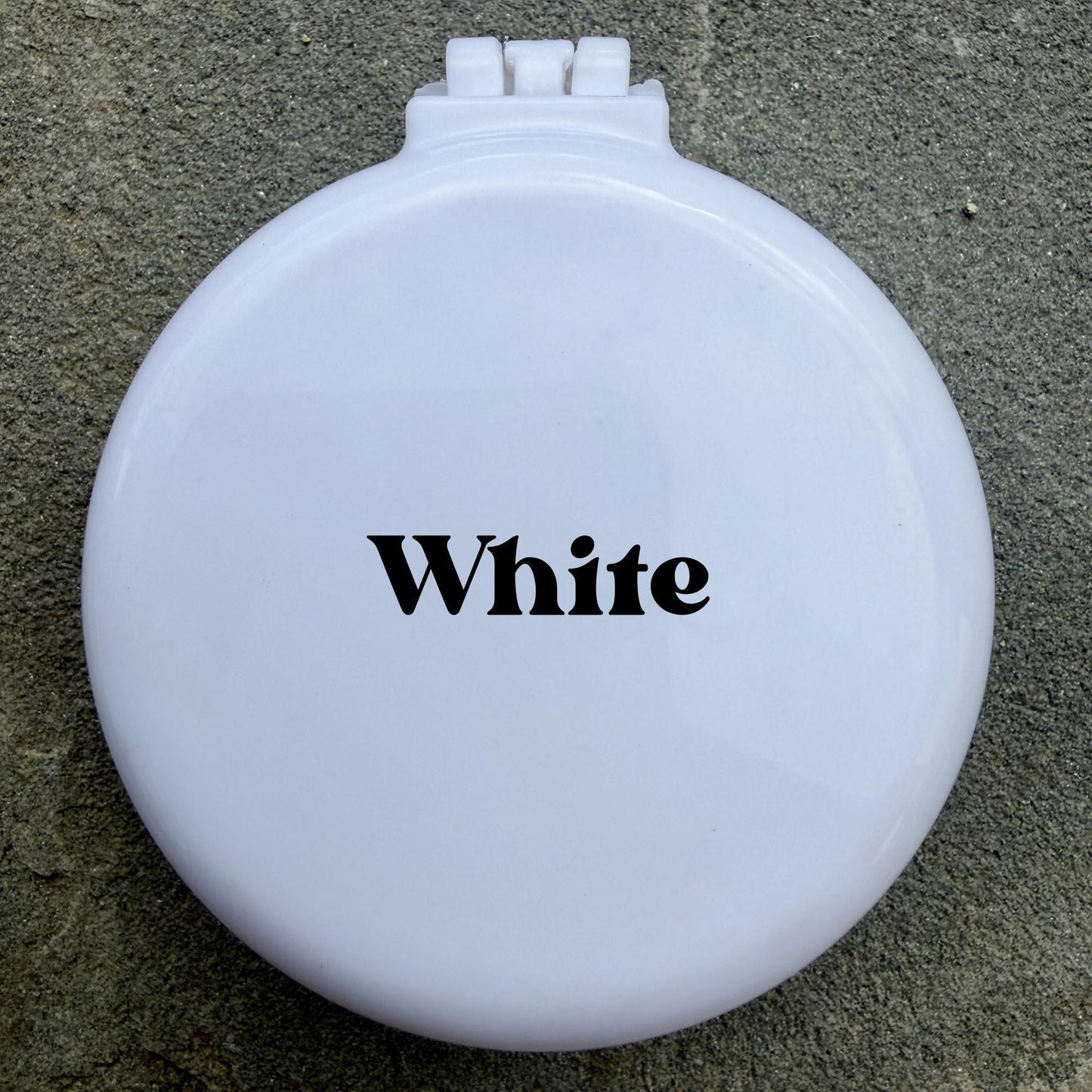 Personalized compact hair brush with mirror