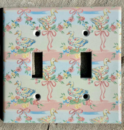 Cottagecore bow goose light switch / outlet cover