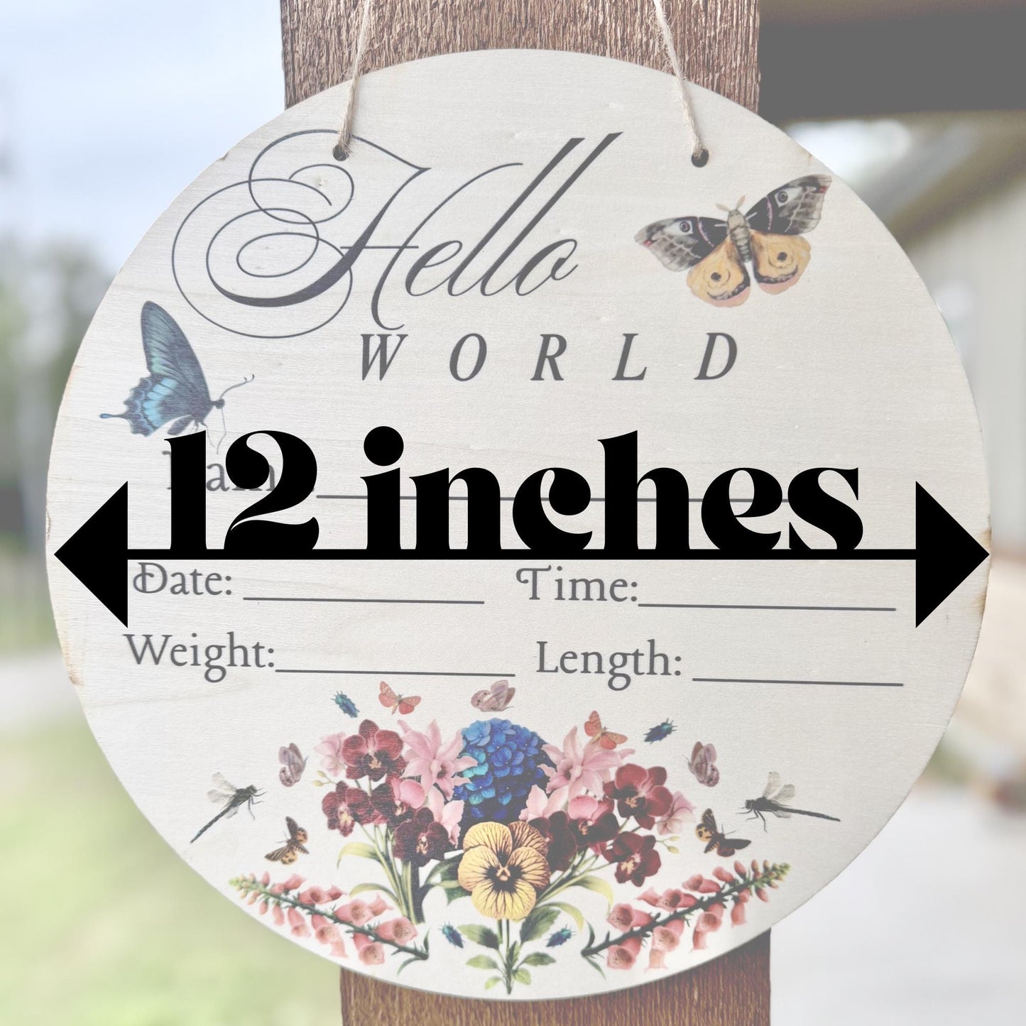 Personalizable 12” Birth Announcement Sign