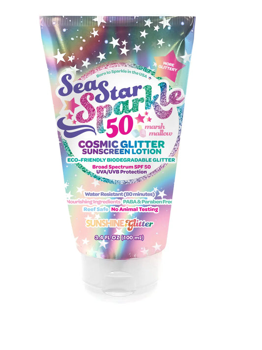 Marshmallow | Glitter Sunscreen | Cosmic | SPF50 | 3.4 oz.